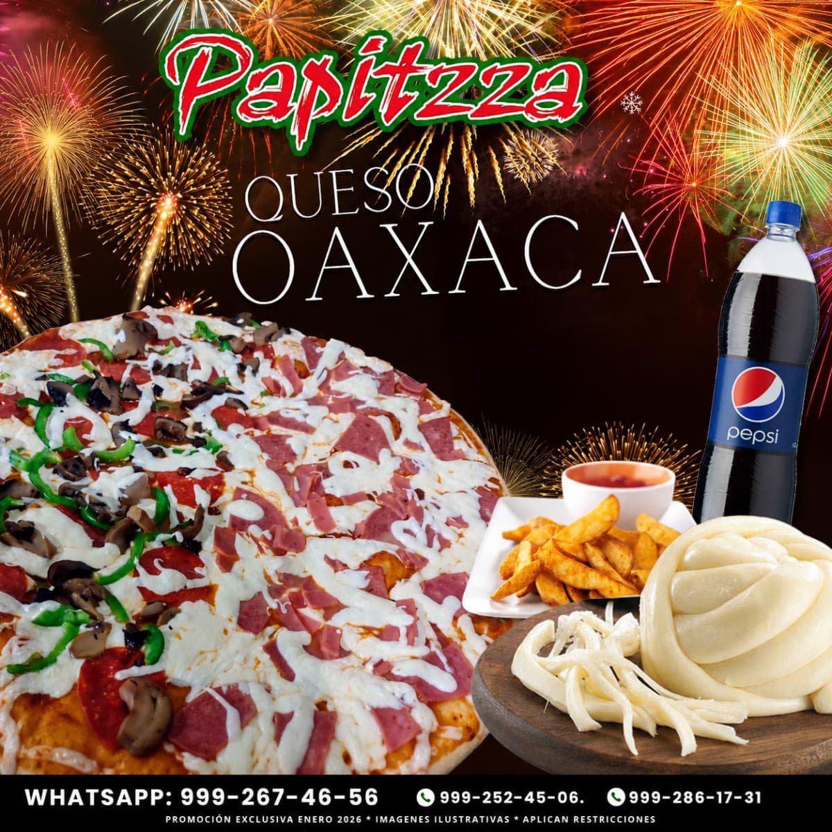 Pizza de 1 ingrediente (Oaxaca)